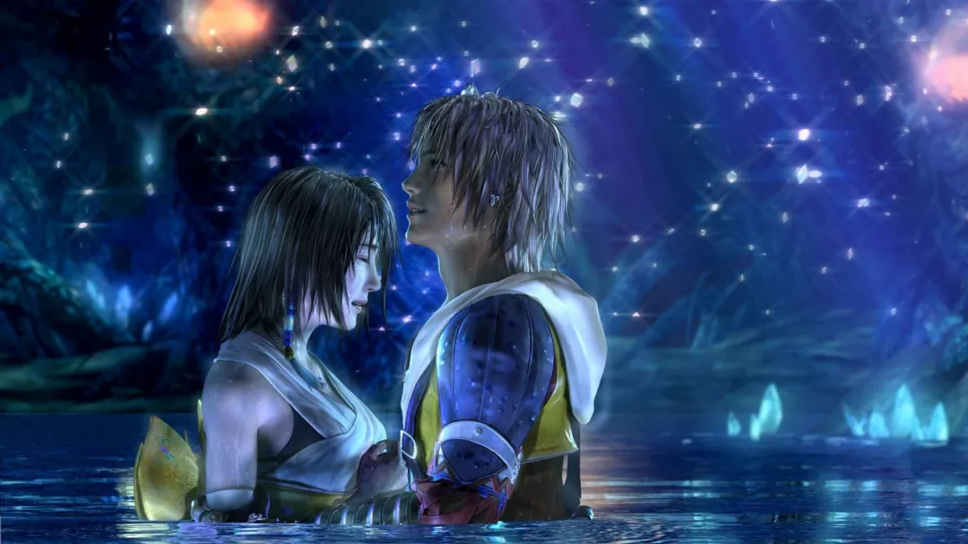 FF10的男主角提達與女主角優娜在遊戲中的感情戲令許多玩家為之動容。（圖片來源：SQUARE ENIX） - 亞洲電玩通