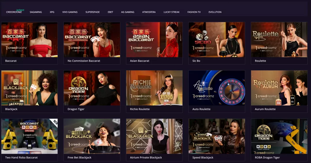 CGEBET Online Casino Live Casino